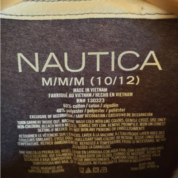 Nautica Boy's Navy Blue Short Sleeve Shirt Medium (10/12) - Picture 4 of 5